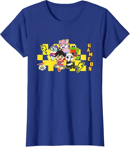 Vista 35 de Ryan's World Game On Characters Camiseta, Negro, S