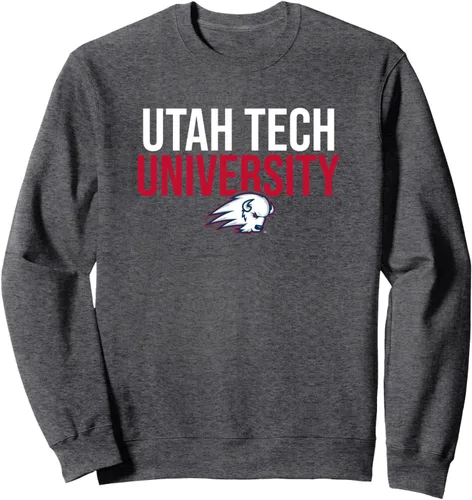 Vista 3 de Utah Tech Trailblazers Stacked Sudadera, Negro