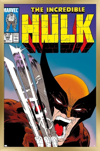 Vista 14 de Trends International Marvel Comics X-Men - Póster de pared de Wolverine Incredible Hulk #340, 22.4 pulgadas de largo x 14.7 pulgadas, versión