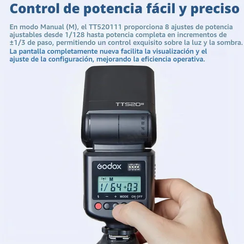 Vista 4 de GODOX TT520III Flash de cámara universal Speedlite (TT520II actualizado)