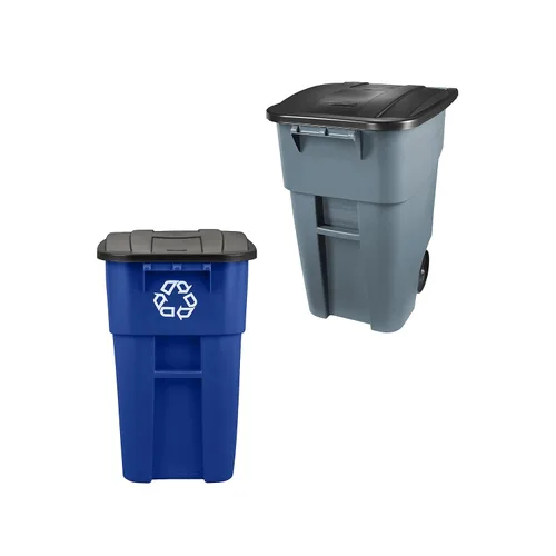 Vista 11 de Rubbermaid Commercial Products BRUTE Contenedor de Basura/Desperdicios Rodante con Ruedas, 95 Gal, Azul, para Restaurantes/Hospitales/Oficinas/Área