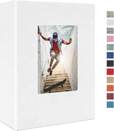 Vista 23 de Vienrose - Álbum de fotos de 4 x 6 pulgadas, 100 páginas, cubierta de lino con ventana frontal, para bebés, bodas, familias, niños y aniversarios