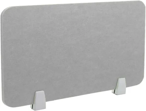 Vista 24 de Icegrey Divisor acústico de escritorio, panel de privacidad, escritorio extraíble absorbente de sonido con 2 clips para centros de llamadas de Beige