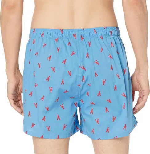 Vista 2 de Nautica Bóxer tejido para hombre, estampado de ancla rojo
