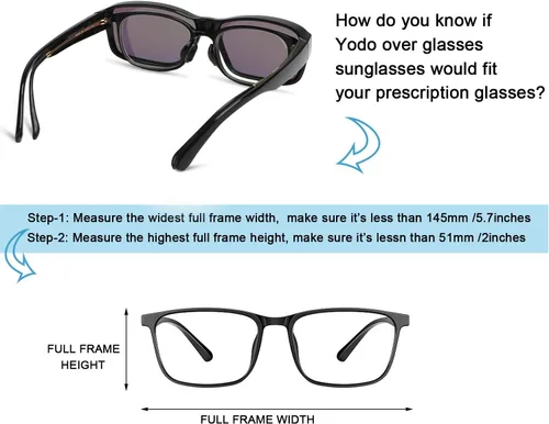 Vista 5 de yodo Gafas de sol ajustadas con lentes polarizadas para hombres y mujeres