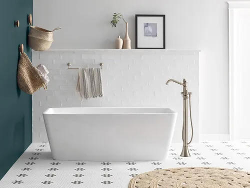 Vista 2 de Moen 9025ORB Belfield - Llenador de bañera independiente con una manija y ducha de mano, bronce aceitado Oil Rubbed Bronze