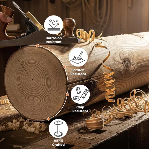 Vista 2 de Rush Creek Creations Soporte redondo giratorio para 30 cañas de pescar - Fácil montaje - Rotación de 360 grados, Madera rústica clara, 37-0030