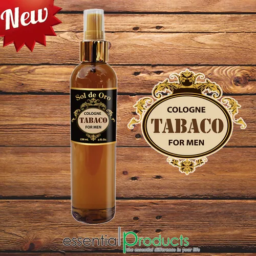 Vista 3 de SOL DE ORO Splash Colonia Tabaco para hombre 8.oz