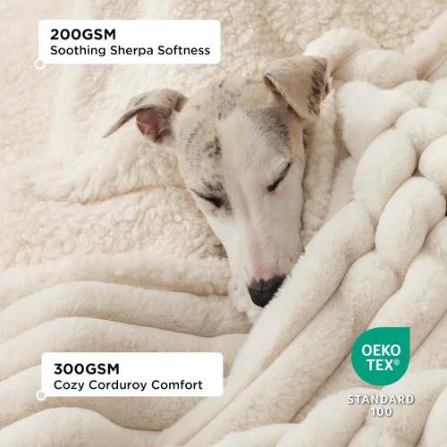Vista 7 de Bedsure ComfyFleece® - Manta impermeable para cama, Queen