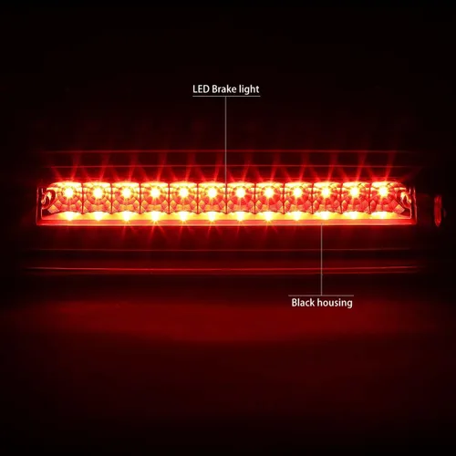 Vista 2 de ADN Motoring tercera luz de freno, Negro