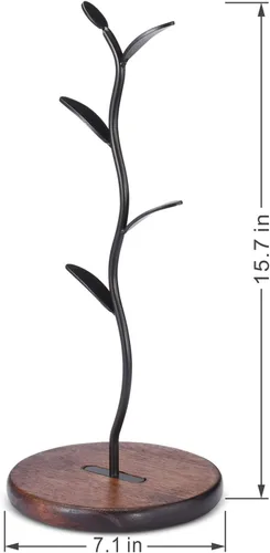 Vista 6 de ALLCENER Soporte para Tazas, Árbol de Tazas para Encimera, Organizador de Barra de Café y Té, Accesorio para Barra de Café y Organizador de Cocina