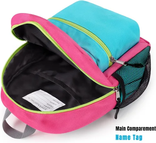 Vista 3 de STEAMEDBUN Mochila para niñas de 2 a 4 años, mochila de jardín de infantes para niñas, mochila preescolar, mini