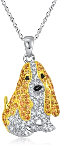 Vista 43 de Collares con colgante de perro de plata de ley S925 – 24 razas corgi/husky/labrador/pastor para mujer