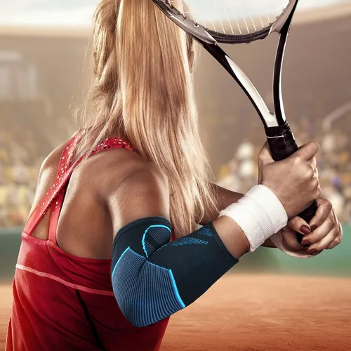 Vista 7 de Manga de soporte de brazo, manga de compresión de codo (1 par), coderas de tenis para tendinitis y codo de tenista, mangas de apoyo de brazo