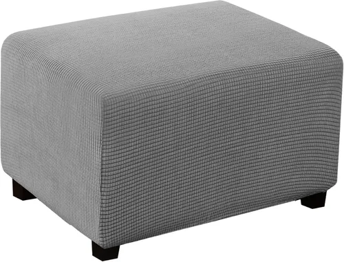 Vista 17 de Turquoize Funda otomana elástica para sofá, funda protectora para reposapiés, protector de muebles, funda rectangular suave con parte inferior