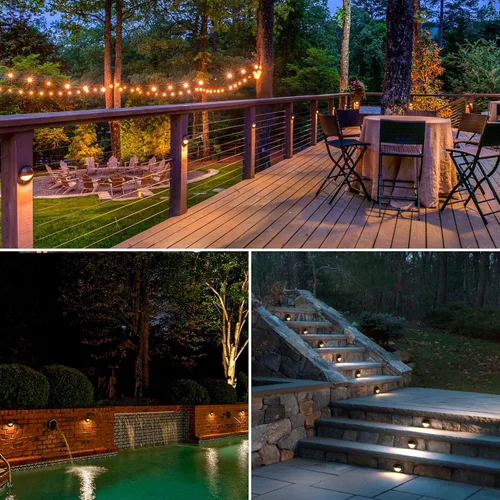 Vista 6 de SUNVIE Luces LED de bajo voltaje de 5 W, luces de paso de 12 a 24 V para exteriores con Fastlock2 conectores de cable, iluminación de paisaje
