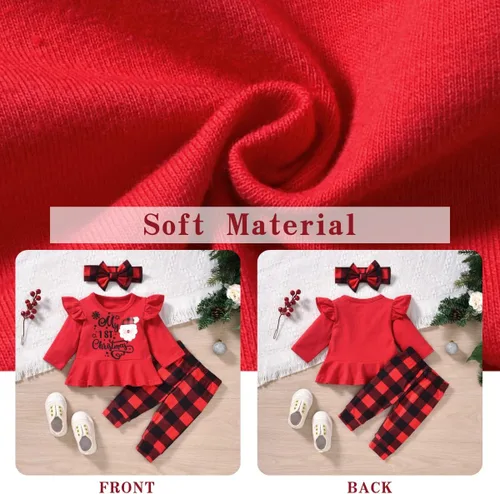 Vista 4 de Aalizzwell Traje de Navidad para bebés y niñas