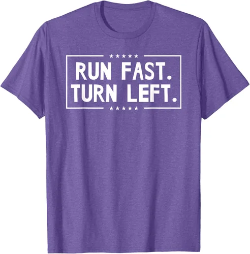 Vista 6 de Run Fast Turn Left - Camiseta para correr de pista y campo