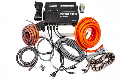 Vista 2 de Elite Audio, Kit de cableado de amplificador y combo de epicentro, 2000 vatios de potencia máxima, procesador de graves epicentro con perilla