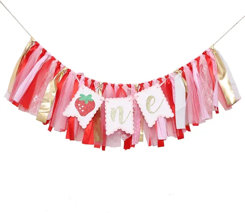 Vista 6 de Cartel para silla alta con temática de bayas y fresas, accesorio de fotos de pastel de aplastamiento, decoración de fondo de fotos de primer