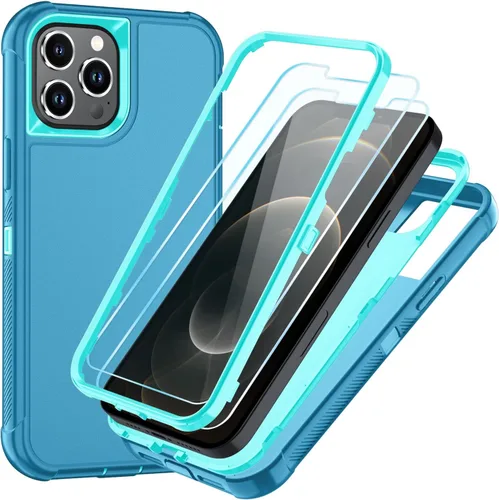 Vista 73 de SunStory Funda compatible con iPhone 11 con protector de pantalla HD, 3 capas de alta resistencia de cuerpo completo, funda protectora híbrida 3