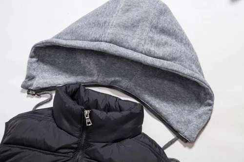 Vista 9 de VtuAOL Chaleco acolchado para hombre, chaleco acolchado con capucha para exteriores, chaleco grueso softshell para viajes, senderismo