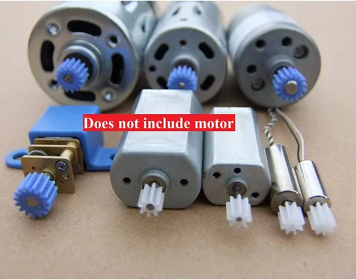 Vista 8 de Bettomshin 10 unids engranaje de plástico 082A 0.5 módulo polea eje de correa robot RC motor mano DIY piezas mecánicas kit blanco