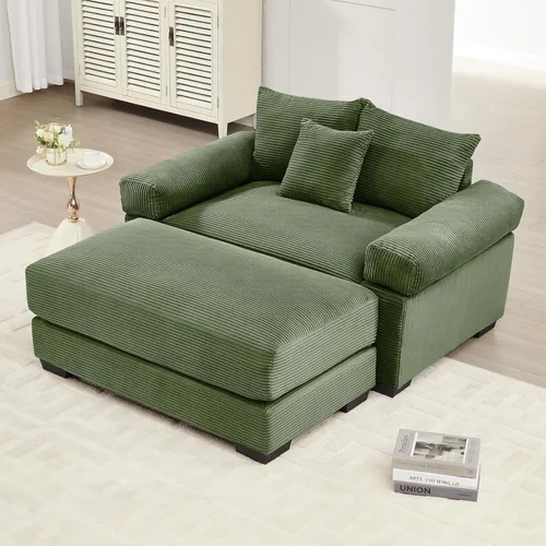 Vista 15 de ODUSE-DAILY Sofá modular de gran tamaño de 117.3 pulgadas, sofás modulares grandes de pana para sala de estar, sofás de 3 plazas, moderno juego