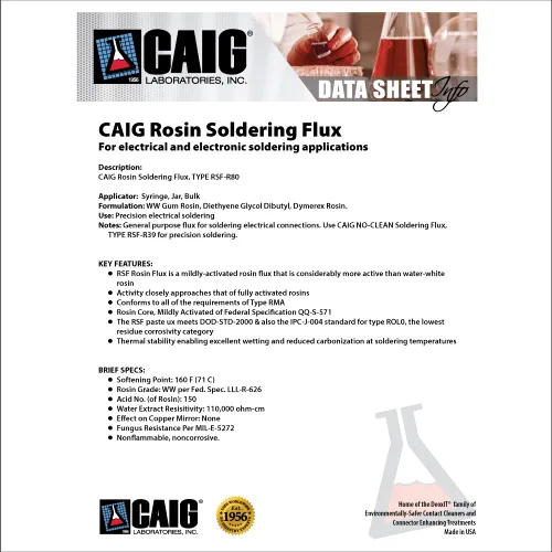 Vista 3 de CAIG LABORATORIES, Flujo de soldadura de colofonia (eléctrica), frasco, 1.98 oz, paquete de 1