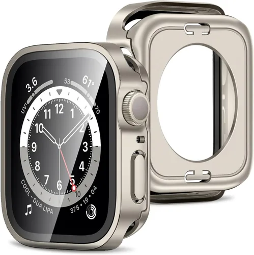 Vista 11 de Amizee 2 en 1 Estuche [Paquete de 2] Compatible con Apple Watch SE 3/2/1 Series 6/5/4 40mm con Protector de Pantalla Integrado, Cubierta Protectora