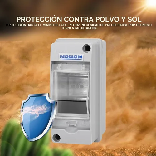 Vista 4 de MOLLOM Caja de protección de distribución MCB del disyuntor de 2 vías Ht