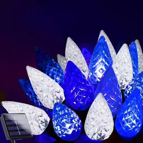 Vista 18 de 50 luces LED C6 solares de Halloween al aire libre 16FT cadena de luces