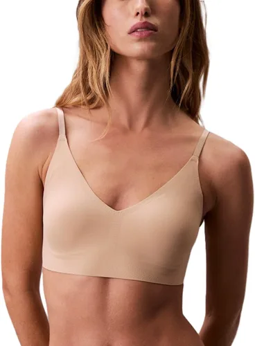 Vista 7 de Calvin Klein Women's Invisibles Comfort Lightly Lined Seamless Wireless Triangle Bralette Bra Crema Amatista