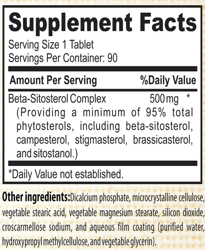 Vista 4 de Nature's Potent Suplemento de próstata beta sitosterol (500 mg) para hombres - Apoya la micción frecuente, la salud de la próstata y los niveles