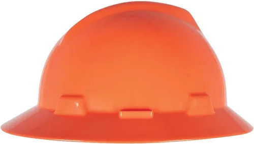 Vista 3 de MSA V-Gard Casco de Ala Completa con Suspensión - Carcasa de Polietileno, Protección Superior contra Impactos y Correas de Corona Autoajustables