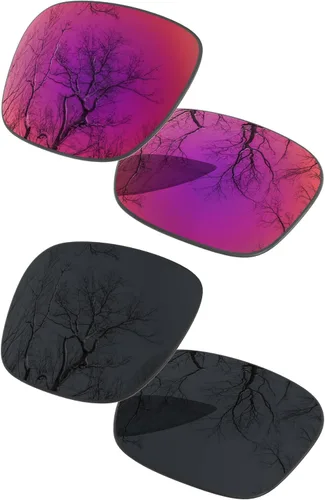 Vista 17 de Juego de 2 lentes polarizadas de repuesto para Oakley Holbrook OO9102 Pack Negro y Negro