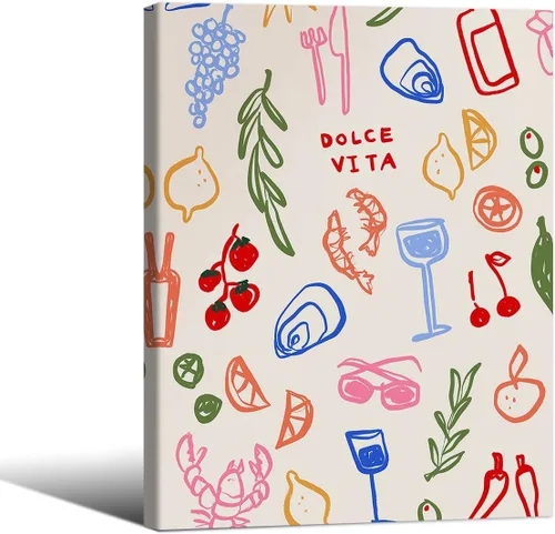 Vista 42 de MWZUPQ Póster de cóctel colorido de moda, retro, lindas copas de vino, lienzo, arte de pared, llena tu taza, pinturas impresiones de bares, cocina