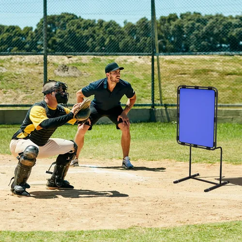 Vista 4 de Béisbol Strike Zone Target para bolas de plástico, altura ajustable, color azul