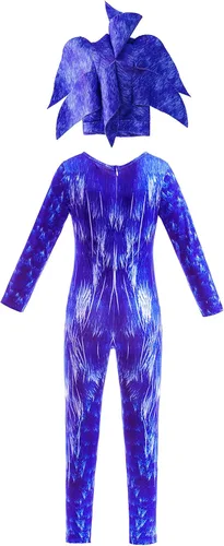 Vista 2 de TWITTOOLS Disfraz de erizo de Halloween para niños, traje de dibujos animados, traje de simulación con accesorios