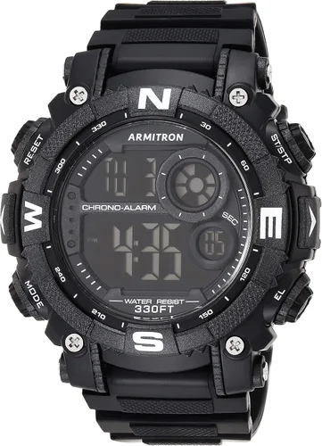 Vista 11 de Reloj deportivo Armitron Sport con cronógrafo digital para hombre, correa de resina, 40/8284 Gris/Naranja