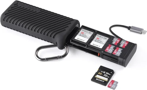 Vista 12 de PGYTECH CreateMate - Lector de tarjetas USB 3.2 CFexpress A, lector de tarjetas SD de 10 GBps para fotógrafo (CFexpress-A, negro)