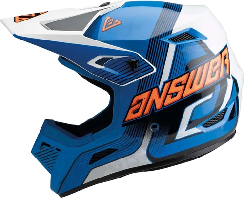 Vista 3 de Answer Racing 447774 A23 AR1 Vendetta Casco: azul/blanco/naranja híper, juvenil L