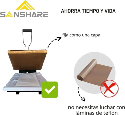 Vista 2 de Fundas de prensa térmica 2 piezas para la parte superior e