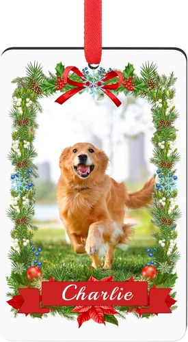 Vista 19 de Adornos de Navidad personalizados 2025, adorno de Navidad personalizado de doble cara, adorno de foto para árbol de Navidad para niños, mamá, papá