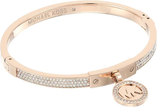 Vista 2 de Michael Kors Rose Gold-Tone Bracelet for Women; Bracelets; Jewelry for Women Deslizador de cristal