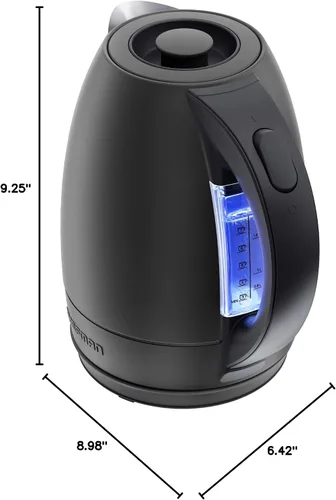 Vista 8 de Chefman Hervidor eléctrico, hervidor eléctrico de acero inoxidable de 1.8 litros con apagado automático, luces LED, protección para hervir y secar