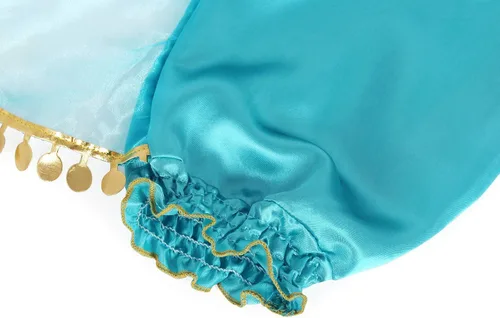 Vista 7 de Jurebecia Princess Costume for Girls Halloween Dress up Fancy Birthday Theme Party Role Play Outfit Blue