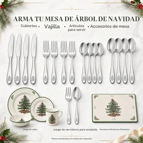 Vista 8 de Spode Christmas Tree - Juego de 20 cubiertos de acero inoxidable (20 unidades)