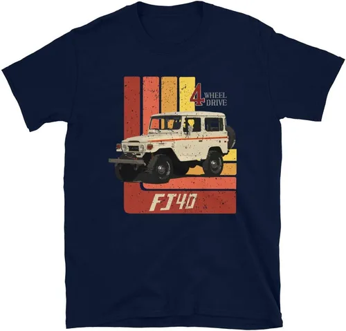 Vista 4 de Camiseta unisex de manga corta Retro Land Cruiser FJ40 Negro