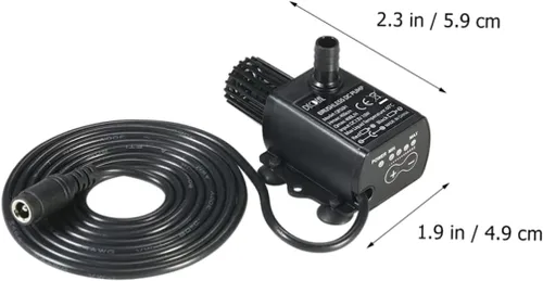 Vista 9 de Abaodam 12V Miniature Water Pump Submersible Fountain Pump for Fish Tanks Computer Cooling and Hydroponics Durable Low Vibration Versatile Use for